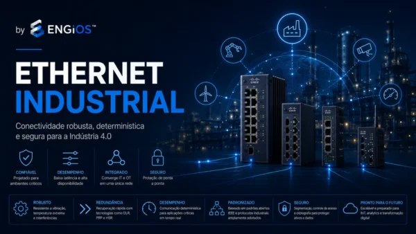 Ethernet industrial: o que é, como funciona, protocolos, topologias e segurança